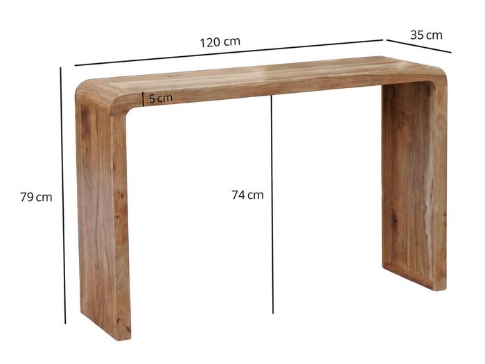 Konsolentisch Massivholz Anrichte 120cm Flurtisch Holz Dielentisch Handmade – Maßzeichnung
