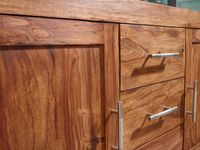 Massivholz Sideboard 120cm Sheesham Kommode mit 2 Türen & 3 Schubladen Modernes Design – Ansicht 4