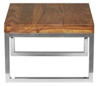 Couchtisch quadratisch 60cm Sheesham Massivholz Wohnzimmertisch Beistelltisch – Ansicht 6