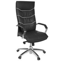 FineBuy XXL Chefsessel Echtleder schwarz Bürostuhl Drehstuhl Schreibtischstuhl – Ansicht 6