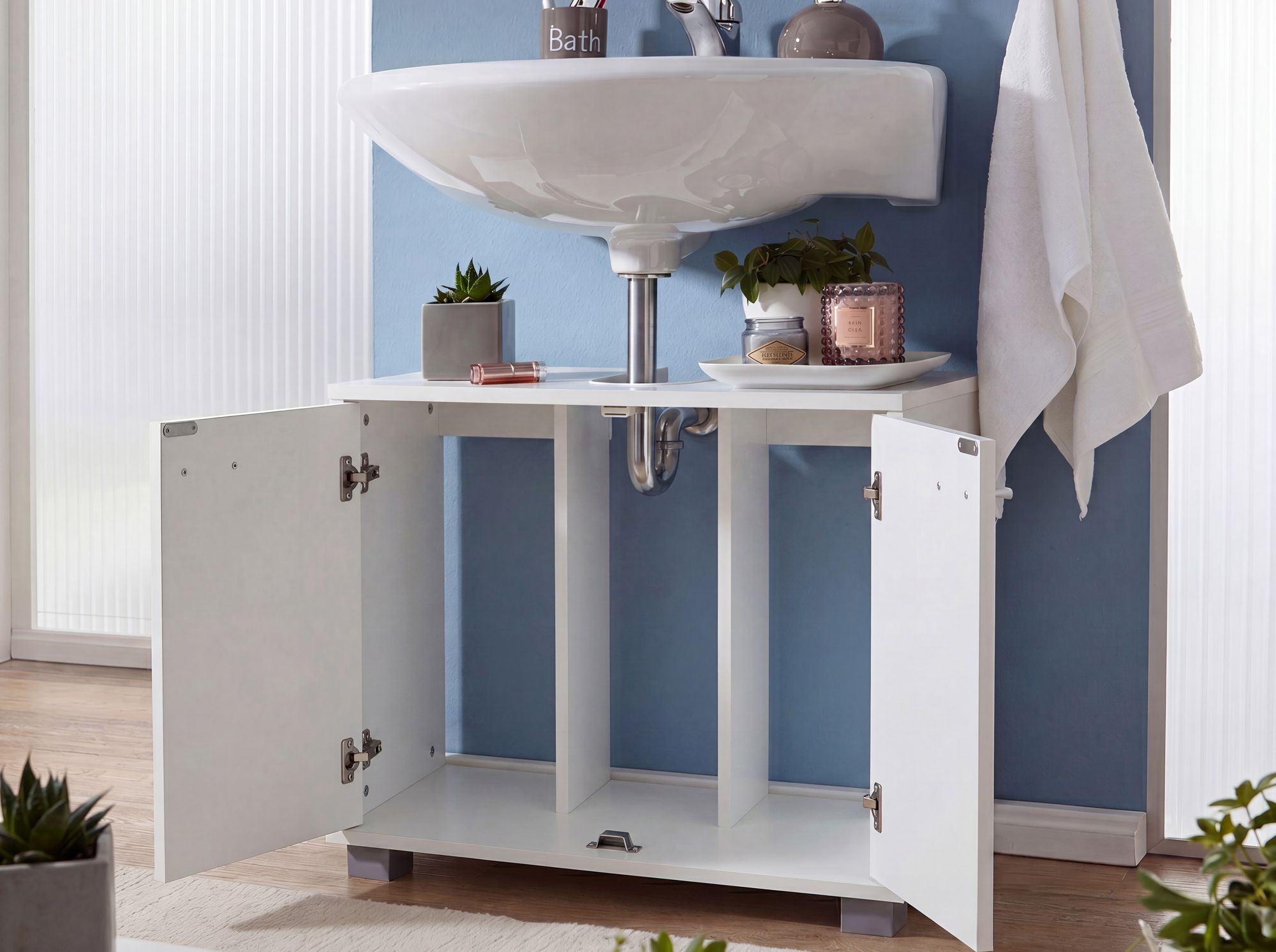 FineBuy Waschbeckenunterschrank FB37117 Waschtischunterschrank Badschrank 60cm – Ansicht 2