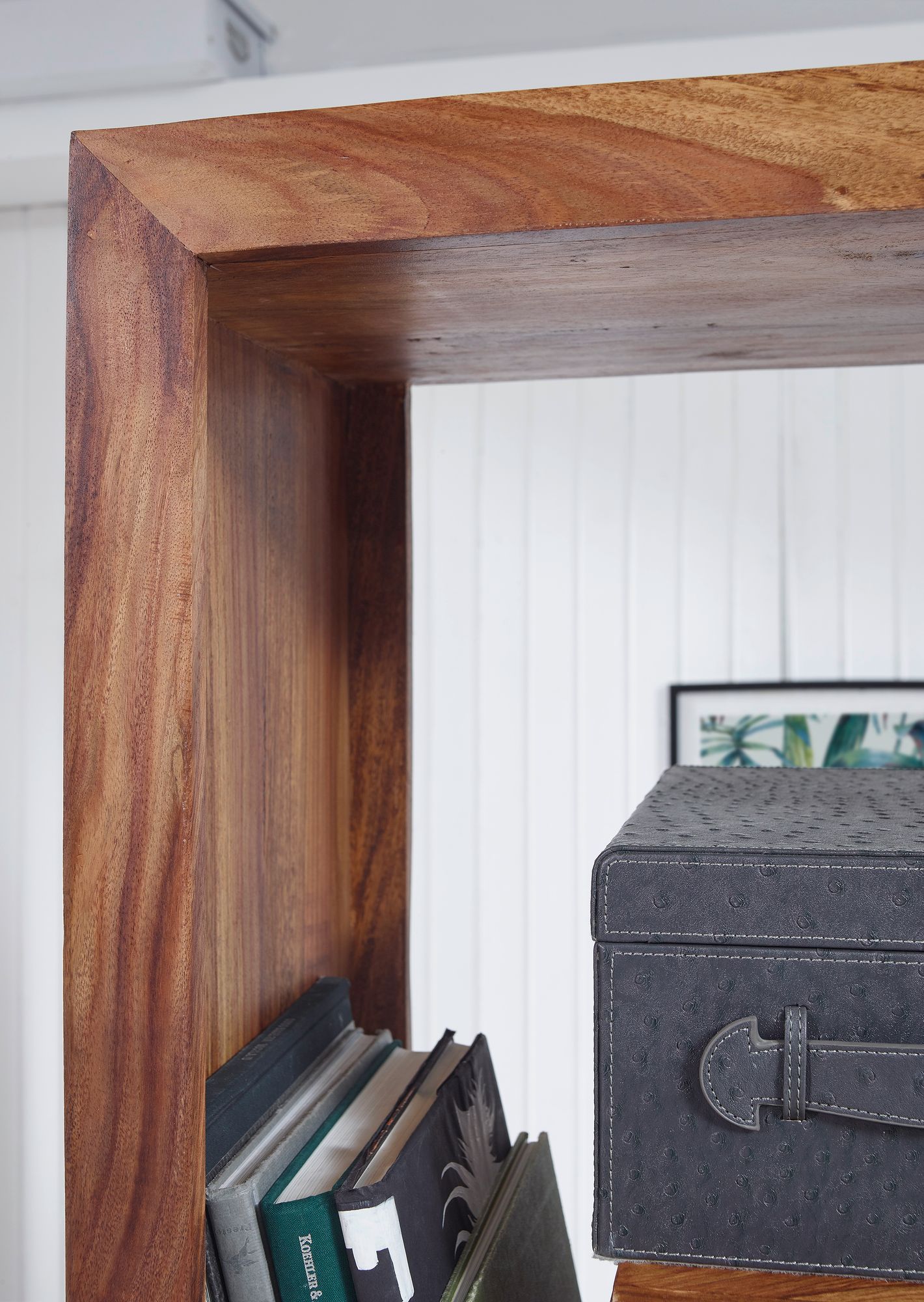 FineBuy Design Bücherregal Massiv Sheesham 180cm Massivholz Raumteiler Regal – Ansicht 4