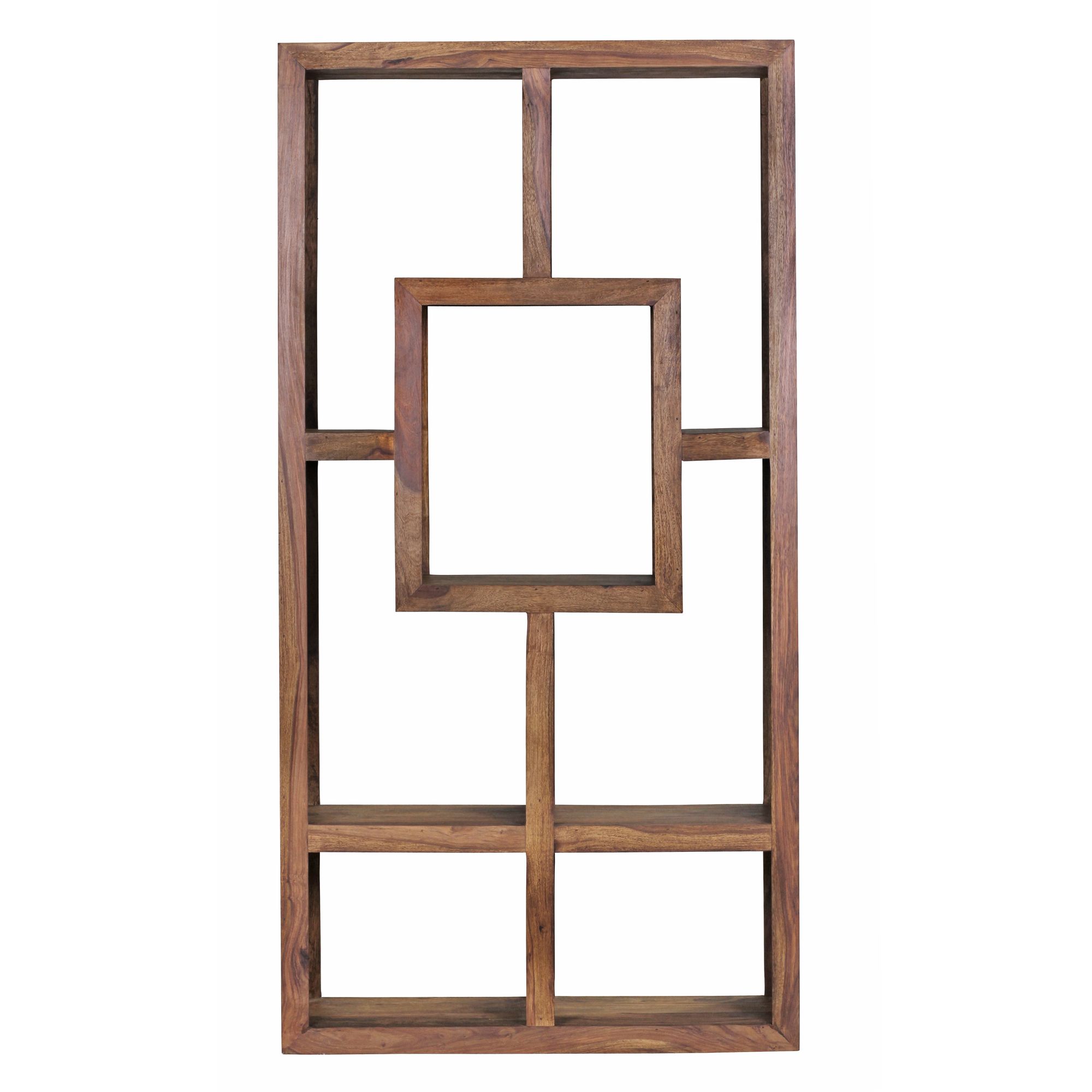 FineBuy Design Bücherregal Massiv Sheesham 180cm Massivholz Raumteiler Regal – Ansicht 6