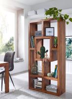 FineBuy Design Bücherregal Massiv Sheesham 180cm Massivholz Raumteiler Regal – Ansicht 2
