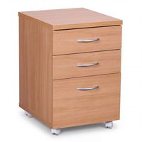 Rollcontainer Rollwagen Rollschrank Büro Container Schubladen Schrank Buche – Ansicht 6