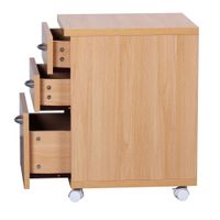 Rollcontainer Rollwagen Rollschrank Büro Container Schubladen Schrank Buche – Ansicht 6