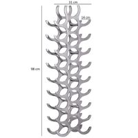 FineBuy Design Alu Weinregal Flammen 93 cm Regal Flaschenregal 27 Flaschen – Ansicht 3