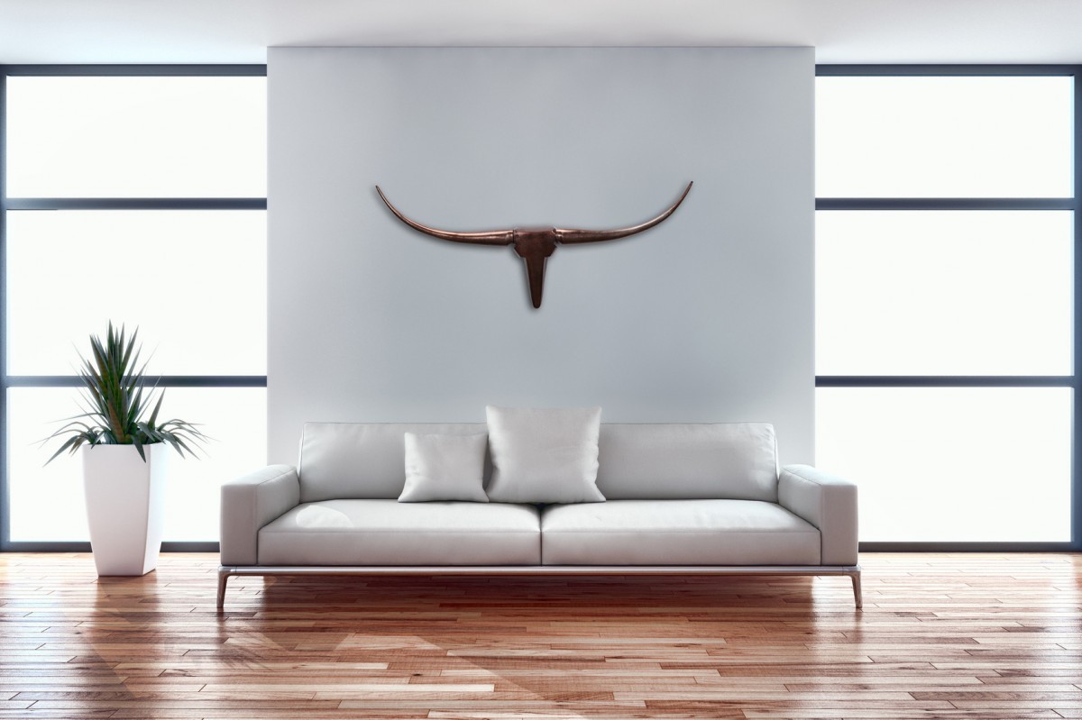 FineBuy Deko Geweih Bull M FB37860 Bronze 100 cm Aluminium Design Hörner, Wanddekoration Stierkopf Horn Modern, Wandskulptur Geweih-Jagdtrophäe Metall, Longhorn Wandschmuck Groß | Farbe: Braun FineBuy Deko Geweih Bull M FB37860 Bronze 100 cm Aluminium Design Hörner, Wanddekoration Stierkopf Horn Modern, Wandskulptur Geweih-Jagdtrophäe Metall, Longhorn Wandschmuck Groß | Farbe: Braun