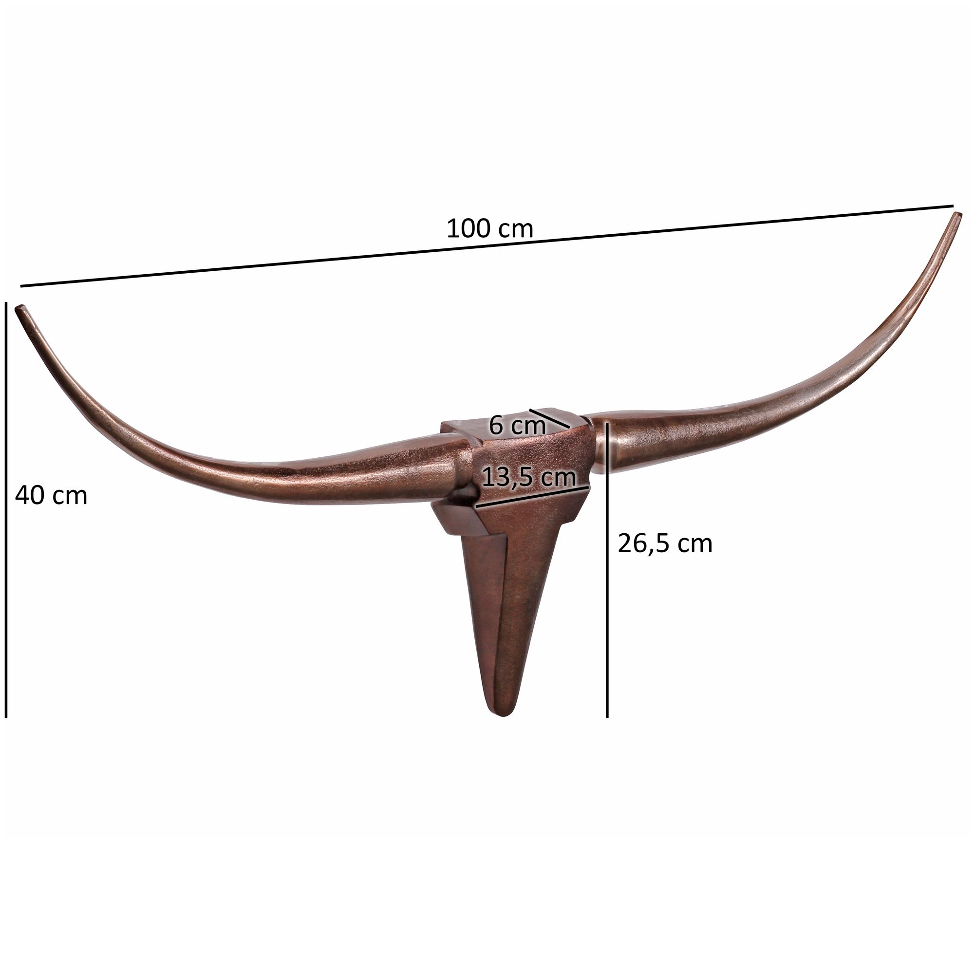 FineBuy Deko Geweih Bull M FB37860 Bronze 100 cm Aluminium Design Hörner, Wanddekoration Stierkopf Horn Modern, Wandskulptur Geweih-Jagdtrophäe Metall, Longhorn Wandschmuck Groß | Farbe: Braun FineBuy Deko Geweih Bull M FB37860 Bronze 100 cm Aluminium Design Hörner, Wanddekoration Stierkopf Horn Modern, Wandskulptur Geweih-Jagdtrophäe Metall, Longhorn Wandschmuck Groß | Farbe: Braun
