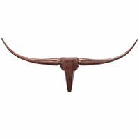 FineBuy Deko Geweih Bull M Aluminium Design Hörner 100cm Wanddekoration Bronze – Ansicht 6