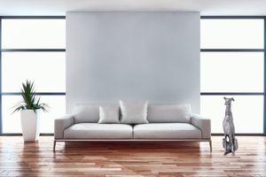 FB37863 FineBuy Dekoration Design Dog aus Aluminium silbern Windhund Skulptur Hundestatue 4250950218741