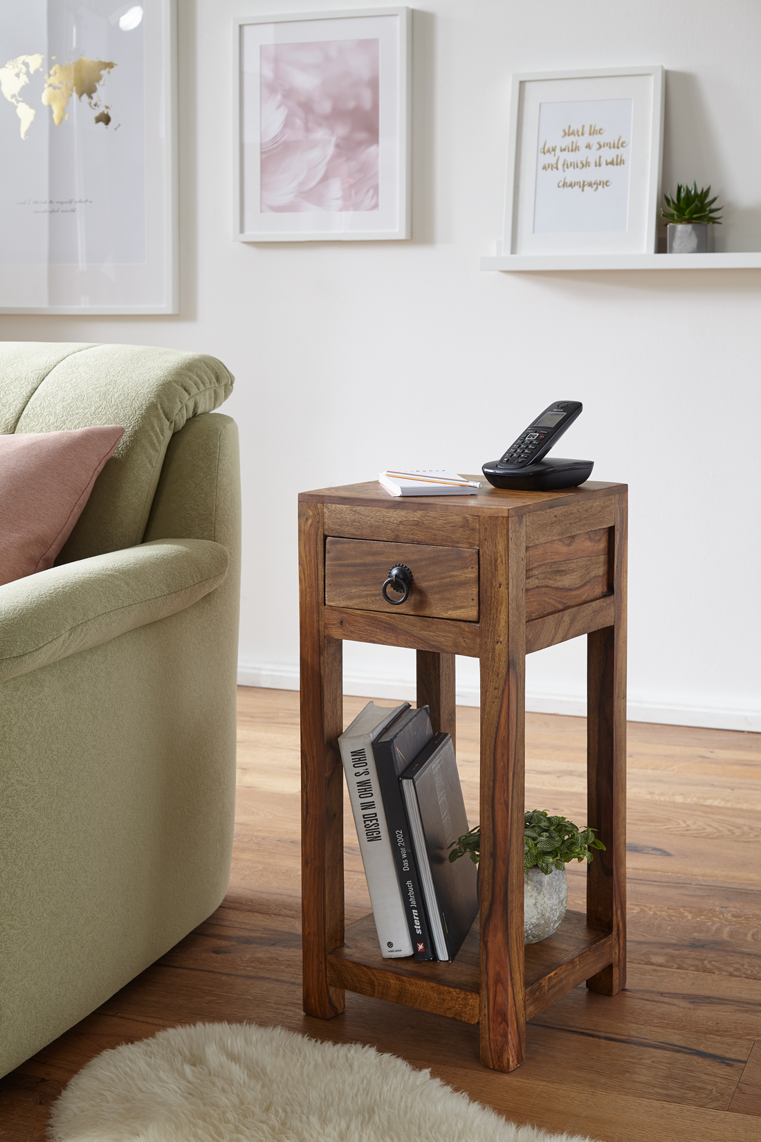 FineBuy Beistelltisch Massivholz Sheesham 30x30x68 cm Wohnzimmertisch mit Schublade, Design Couchtisch Naturprodukt Wohnzimmermöbel modern Echtholz | Farbe: Braun FineBuy Beistelltisch Massivholz Sheesham 30x30x68 cm Wohnzimmertisch mit Schublade, Design Couchtisch Naturprodukt Wohnzimmermöbel modern Echtholz | Farbe: Braun