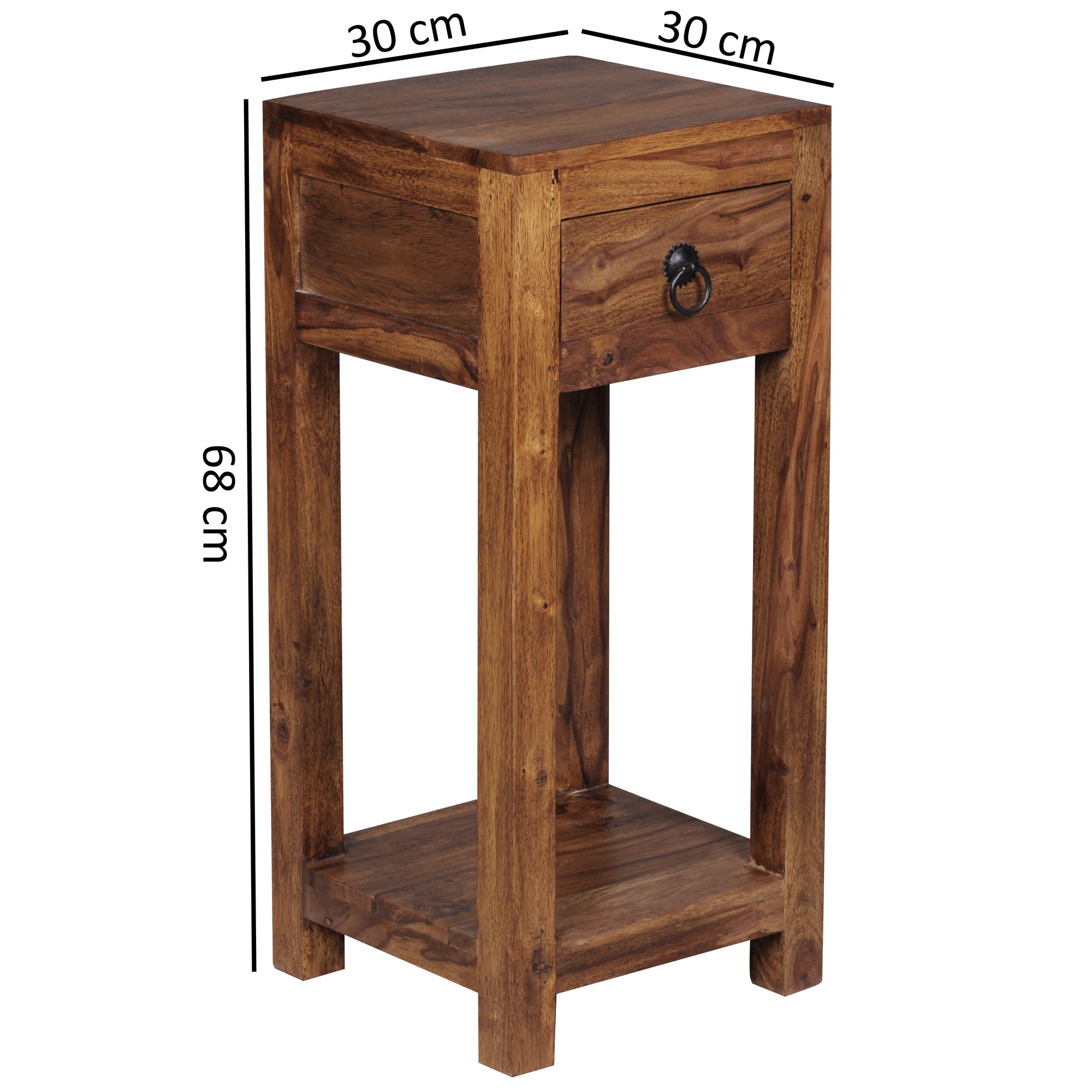 FineBuy Beistelltisch Massivholz Sheesham 30x30x68 cm Wohnzimmertisch mit Schublade, Design Couchtisch Naturprodukt Wohnzimmermöbel modern Echtholz | Farbe: Braun FineBuy Beistelltisch Massivholz Sheesham 30x30x68 cm Wohnzimmertisch mit Schublade, Design Couchtisch Naturprodukt Wohnzimmermöbel modern Echtholz | Farbe: Braun