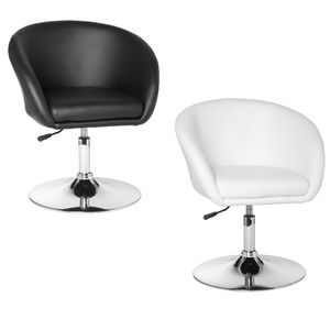 FineBuy Design Relaxsessel SV39213 Loungesessel Kunstleder Cocktailsessel, Sessel Drehbar, Esszimmerstuhl 120 kg, Clubsessel Leder-Optik, Drehstuhl Modern, Loungesessel Wartezimmerstuhl 2793