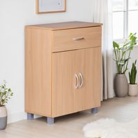 Sideboard 60cm mit 2 Türen & 1 Schublade Moderne Kommode Allzweckschrank Flurschrank – Ansicht 2