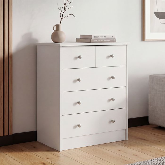Schubladenkommode mit 5 Schubladen 60cm Sideboard Kommode zeitloses Design
