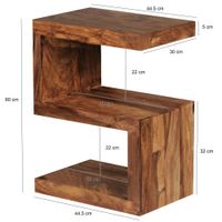 Massivholz Beistelltisch S Cube Design Couchtisch Massiv Holz Modern Regal – Ansicht 2