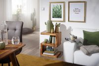 Massivholz Beistelltisch S Cube Design Couchtisch Massiv Holz Modern Regal – Ansicht 3