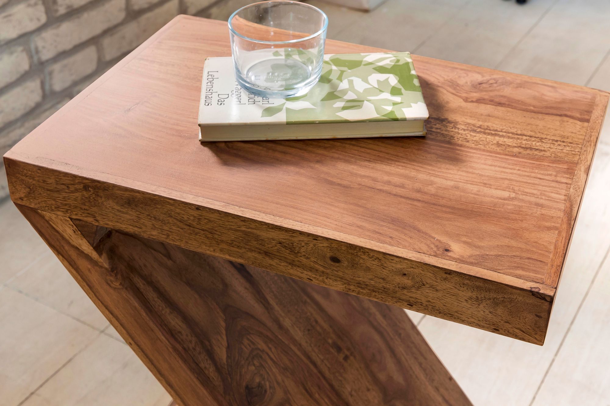 FineBuy Beistelltisch Massivholz Z Cube 59cm hoch Wohnzimmertisch Landhaus-Stil Braun Couchtisch Farbe wählbar | Farbe: Braun FineBuy Beistelltisch Massivholz Z Cube 59cm hoch Wohnzimmertisch Landhaus-Stil Braun Couchtisch Farbe wählbar | Farbe: Braun