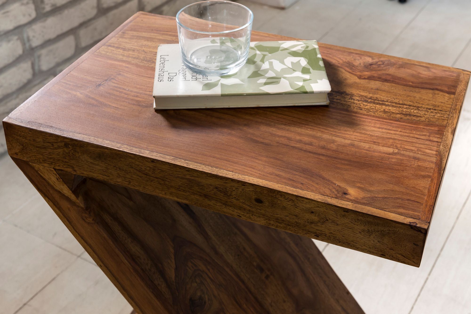 FineBuy Beistelltisch Massivholz Z Cube 59cm hoch Wohnzimmertisch Landhaus-Stil Braun Couchtisch Farbe wählbar | Farbe: Braun FineBuy Beistelltisch Massivholz Z Cube 59cm hoch Wohnzimmertisch Landhaus-Stil Braun Couchtisch Farbe wählbar | Farbe: Braun