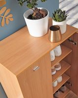 Schuhschrank Holz 12 Paar Schuhe Schuhregal Schuhkommode Flurschrank Sideboard – Ansicht 4
