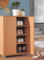 Schuhschrank Holz 12 Paar Schuhe Schuhregal Schuhkommode Flurschrank Sideboard – Ansicht 5
