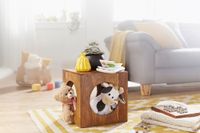 FineBuy Sheesham Beistelltisch 35x35x35 cm Cube Holztisch Tisch mit Stauraum – Ansicht 3