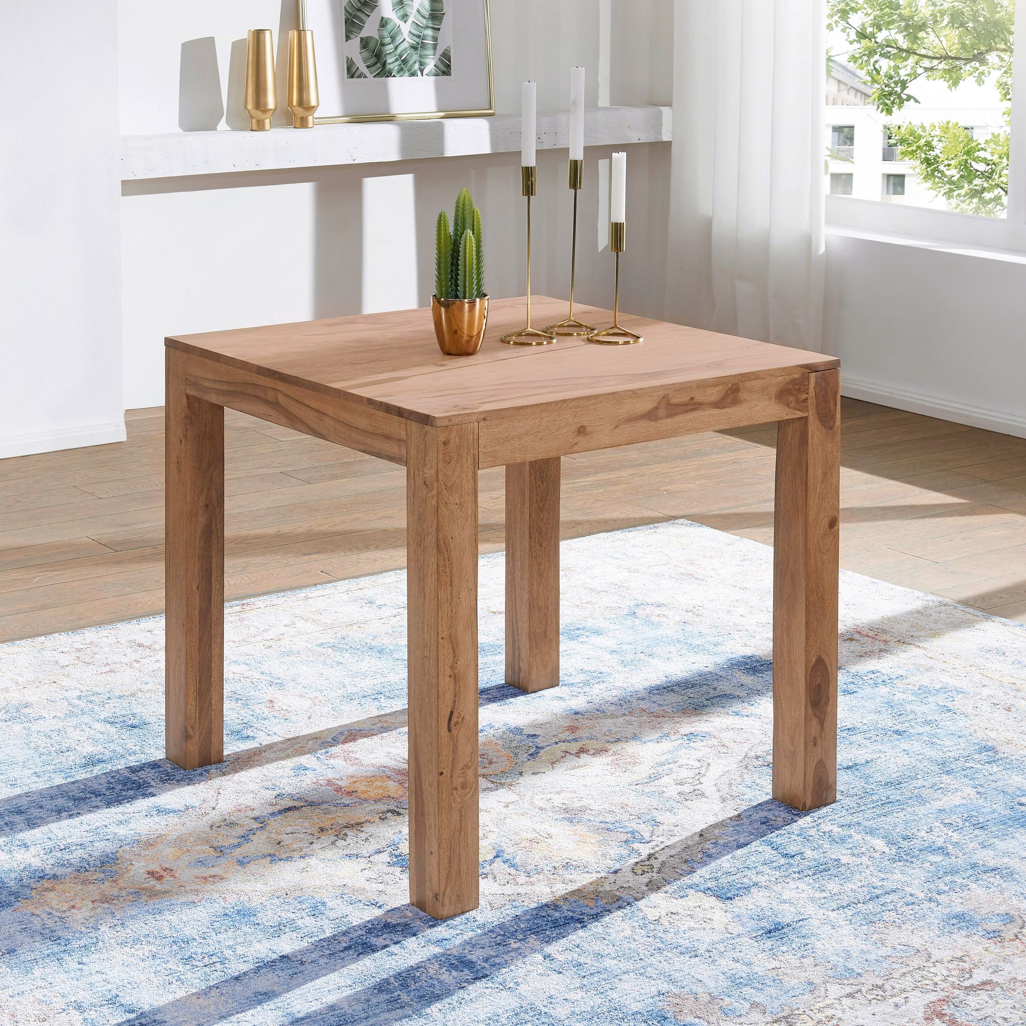 FineBuy Esstisch Massivholz Akazie 80 x 80 x 76 cm Esszimmer-Tisch Design Küchentisch modern Landhaus-Stil Holztisch quadratisch dunkel-braun Natur-Produkt Massivholzmöbel Echt-Holz | Farbe: Braun FineBuy Esstisch Massivholz Akazie 80 x 80 x 76 cm Esszimmer-Tisch Design Küchentisch modern Landhaus-Stil Holztisch quadratisch dunkel-braun Natur-Produkt Massivholzmöbel Echt-Holz | Farbe: Braun