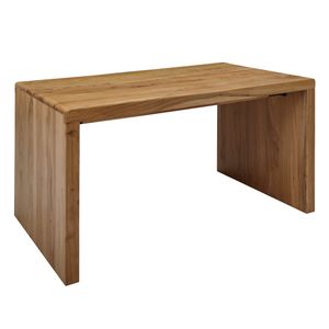 FineBuy Schreibtisch Massiv-Holz Akazie 160 cm Computertisch Echtholz Design Ablage Büro-Tisch Landhaus-Stil