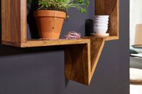 FineBuy 2er Set Wandregale Massivholz Sheesham Regal Wand Wandboard Cubes – Ansicht 6