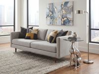 FineBuy Design Skulptur Deko Beistelltisch Hund aus Aluminium Farbe Silber – Ansicht 2