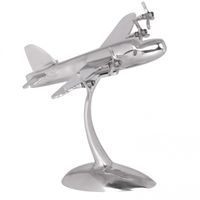 FineBuy Design Deko Flugzeug Propeller aus Aluminium Flieger Farbe Silber – Ansicht 2