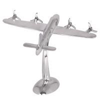 FineBuy Design Deko Flugzeug Propeller aus Aluminium Flieger Farbe Silber – Ansicht 3