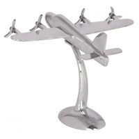 FineBuy Design Deko Flugzeug Propeller aus Aluminium Flieger Farbe Silber – Ansicht 4