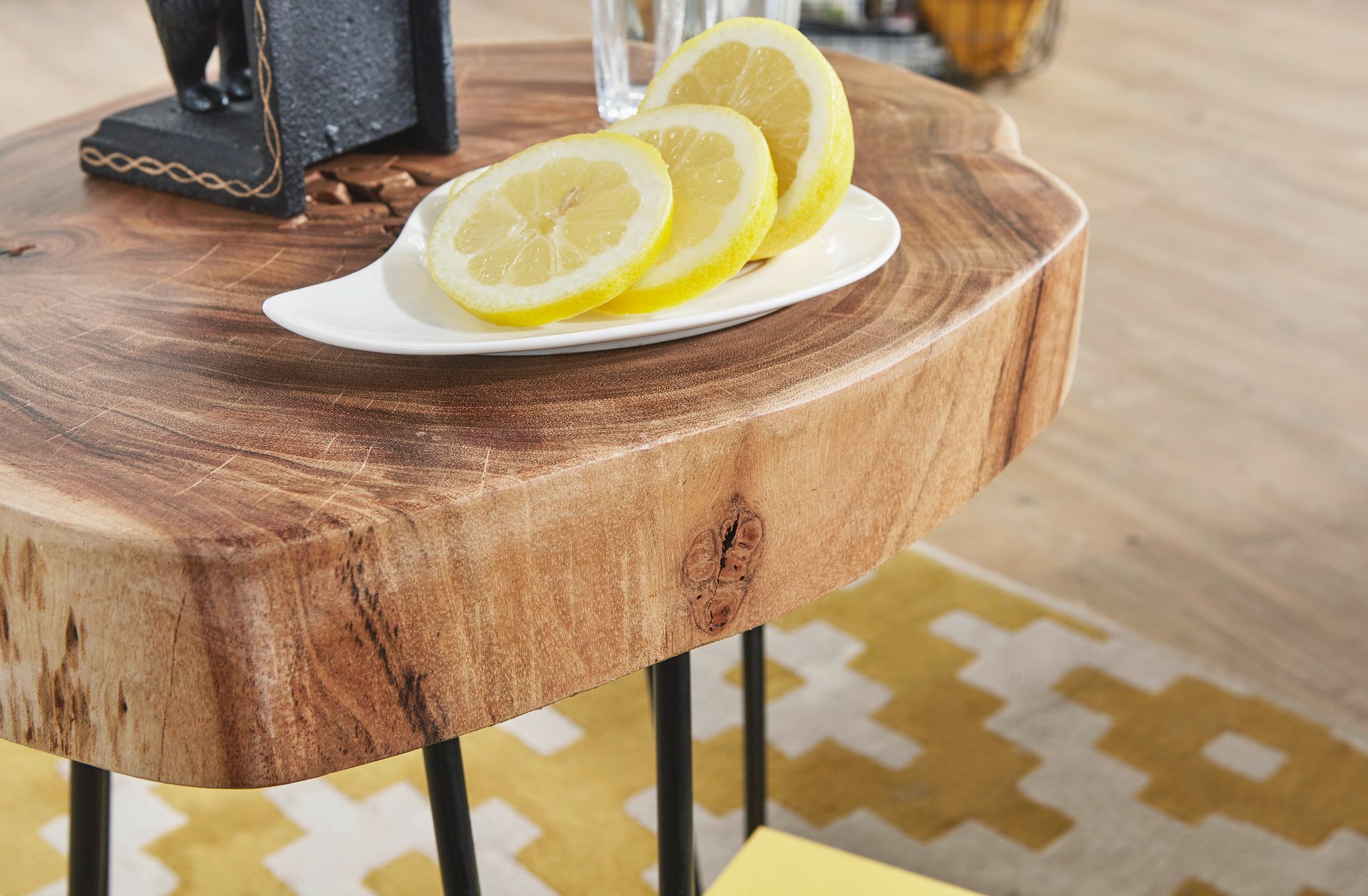 FineBuy Massivholz Akazie Beistelltisch 35 x 35 cm | Farbe: Braun FineBuy Massivholz Akazie Beistelltisch 35 x 35 cm | Farbe: Braun