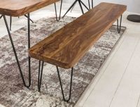 FineBuy Sitzbank Massiv 180cm Esszimmerbank Holzbank Küchenbank Holz – Ansicht 2