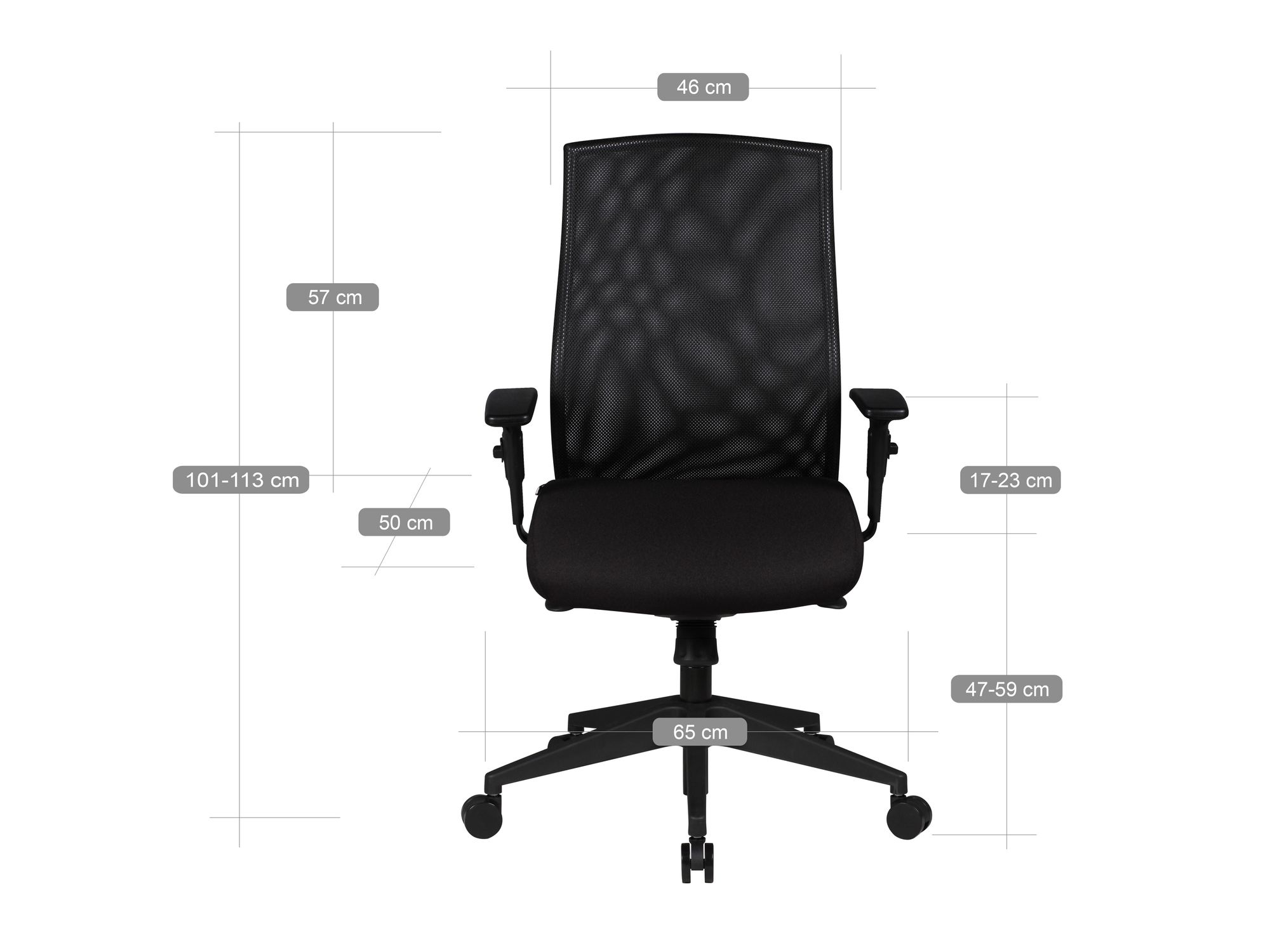 Schreibtischstuhl Finebuy Stoff Schwarz Drehstuhl Armlehne Büro Sessel Bürostuhl – Ansicht 3