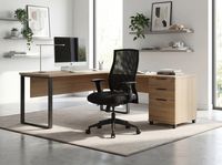 Schreibtischstuhl Finebuy Stoff Schwarz Drehstuhl Armlehne Büro Sessel Bürostuhl – Ansicht 2