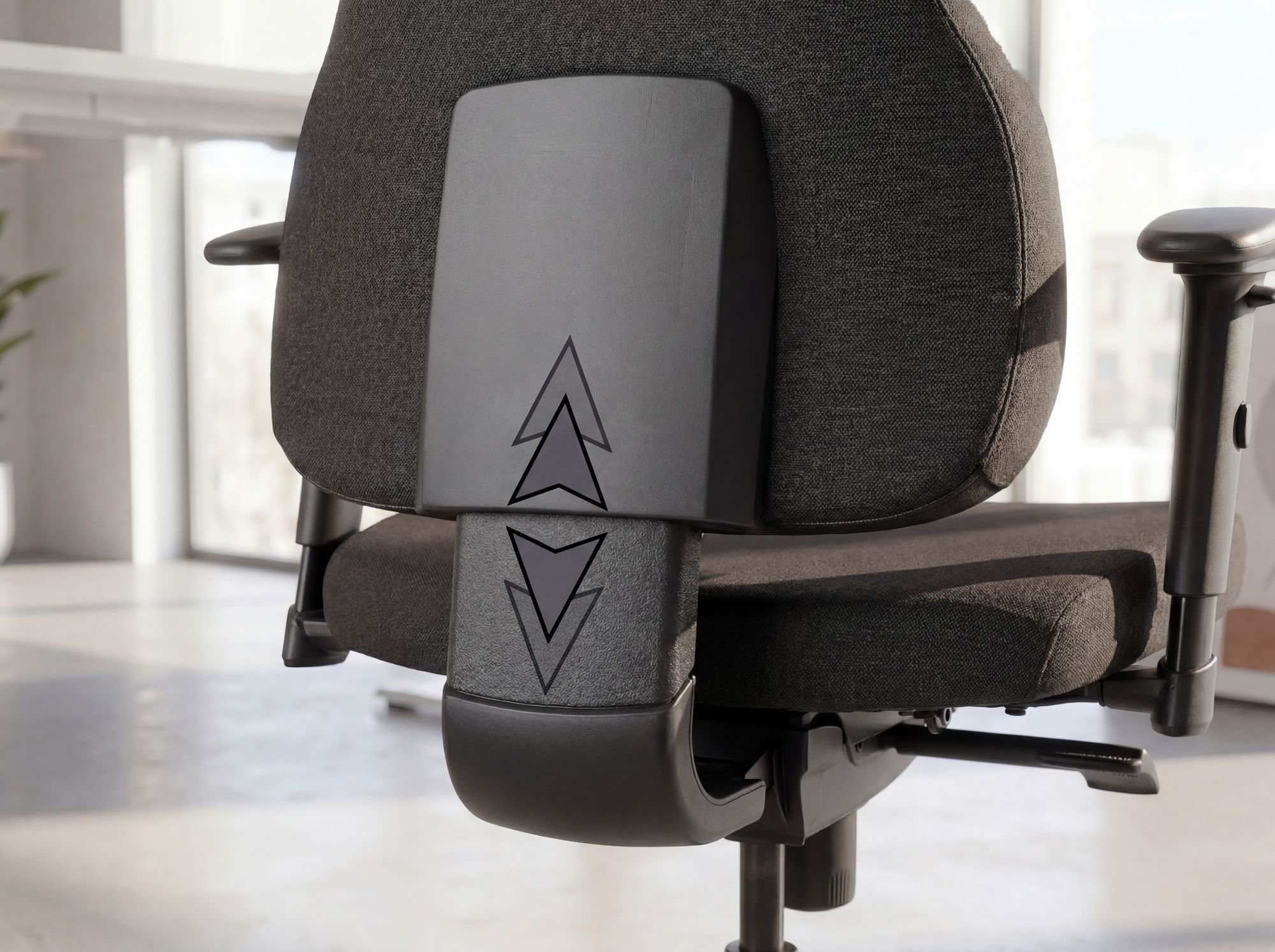 Bürostuhl Ergonomisch Stoff Schwarz Drehstuhl Büro Sessel Chefsessel Kopfstütze – Ansicht 5