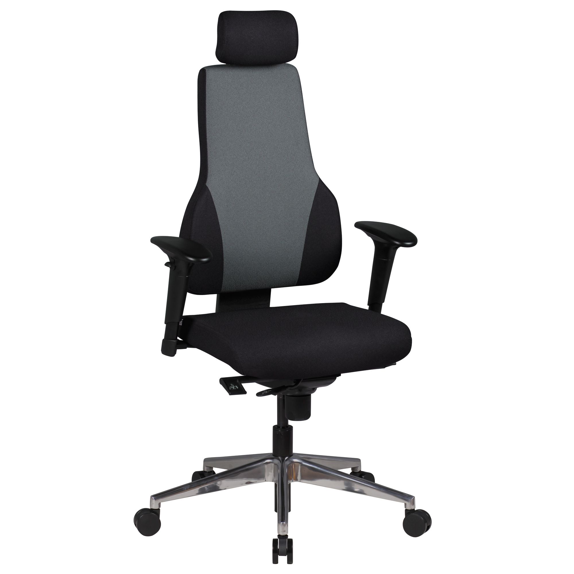 Bürostuhl Ergonomisch Stoff Schwarz Drehstuhl Büro Sessel Chefsessel Kopfstütze – Ansicht 6