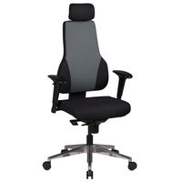 Bürostuhl Ergonomisch Stoff Schwarz Drehstuhl Büro Sessel Chefsessel Kopfstütze – Ansicht 6