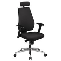 FineBuy Bürostuhl Schwarz Schreibtischstuhl Stoff Drehstuhl Arbeitsstuhl – Ansicht 6