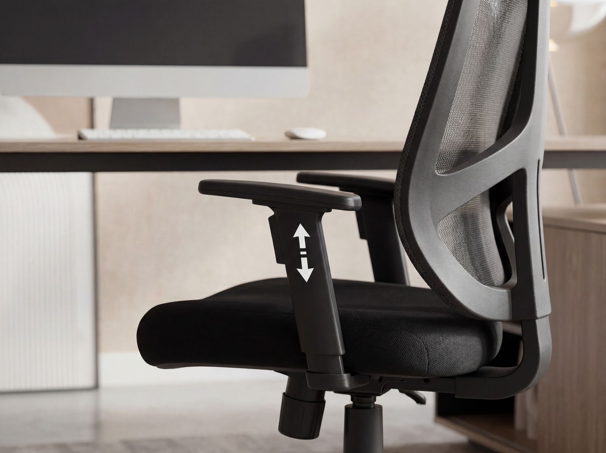 FineBuy Bürostuhl Stoff Chefsessel Schreibtischstuhl Drehstuhl Bürosessel – Ansicht 5