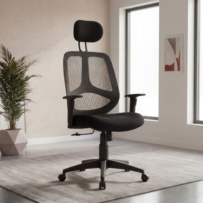 SV41984 FineBuy Bürostuhl Chefsessel Schreibtischstuhl Drehstuhl Bürosessel mit Armlehnen & Kopfstütze 120 kg X-XL
