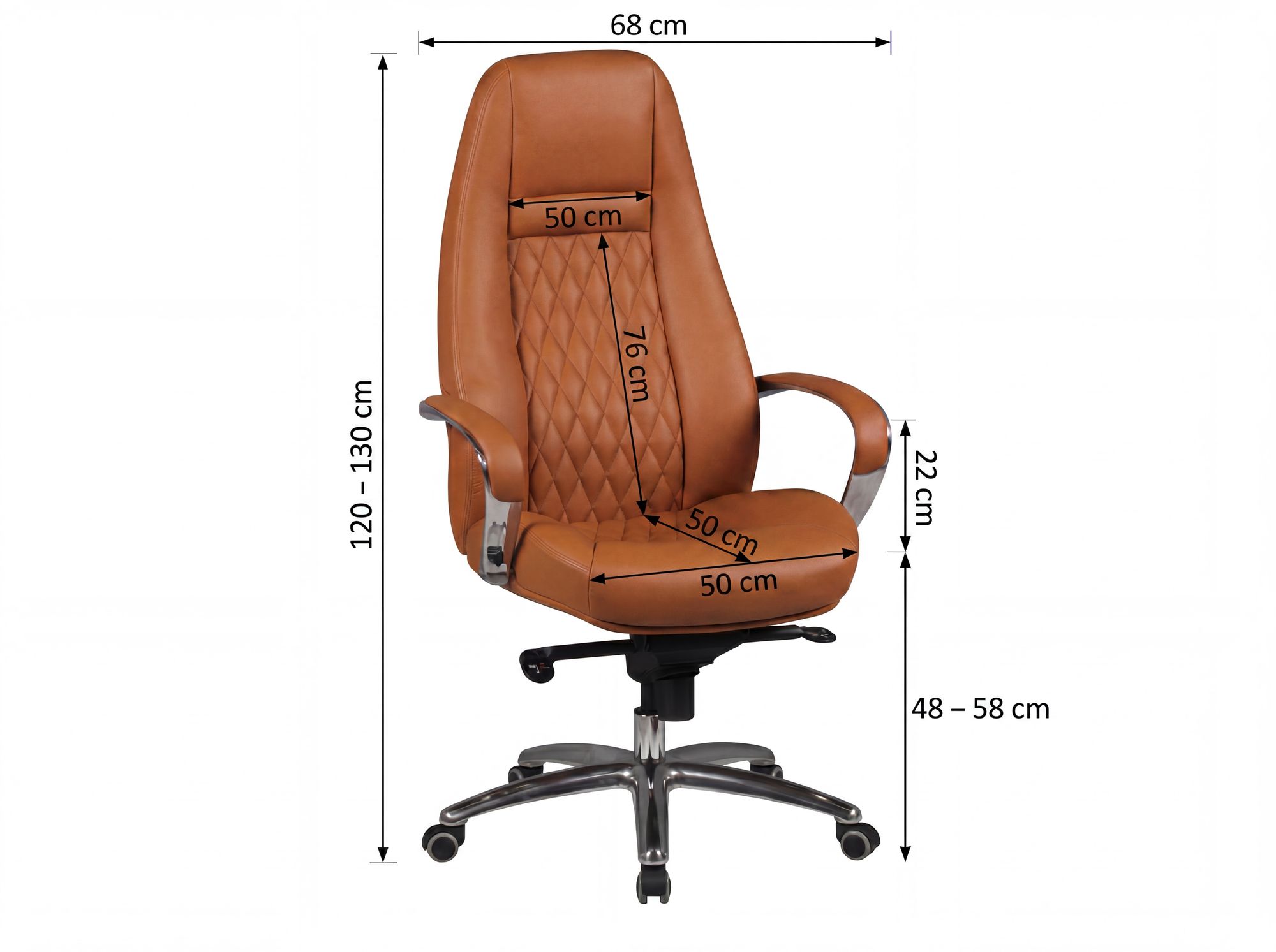 FineBuy Bürostuhl Echtleder Schreibtischstuhl ergonomisch Chefsessel Drehstuhl – Ansicht 3