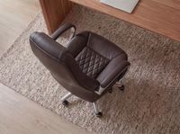 FineBuy Bürostuhl Echtleder Schreibtischstuhl ergonomisch Chefsessel Drehstuhl – Ansicht 5