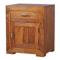 FineBuy Nachttisch Massivholz 60 cm Nachtschrank Nachtkonsole für Boxspringbett – Ansicht 5