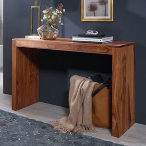 SV42640 FineBuy Konsolentisch Massivholz 115x40x75 cm Flurtisch, Design Dielentisch Anrichte Schmal, Arbeitstisch Schreibtisch Modern, Konsole Eingangstisch Naturholz 5616