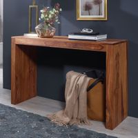 FineBuy Konsolentisch Massivholz Konsole Schreibtisch 115x40x75 cm Flurtisch – Ansicht 1