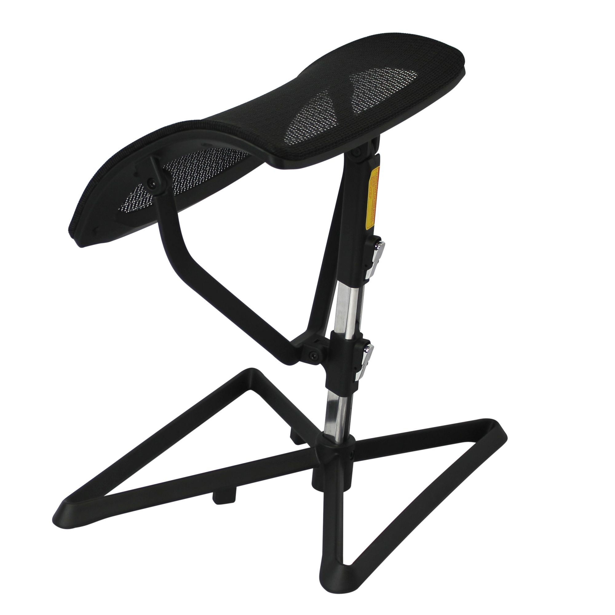 FineBuy Fußauflage LEGPRO Ottomann Beinauflage Stoffbezug für Büro Fußablage höhenverstellbar Beinablage Schreibt | Farbe: Schwarz